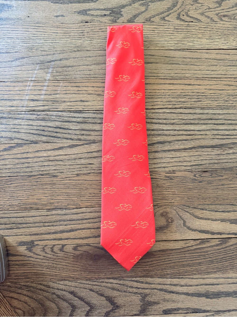 Saratoga Race Track Classic Red Patterned Men's silk Tie